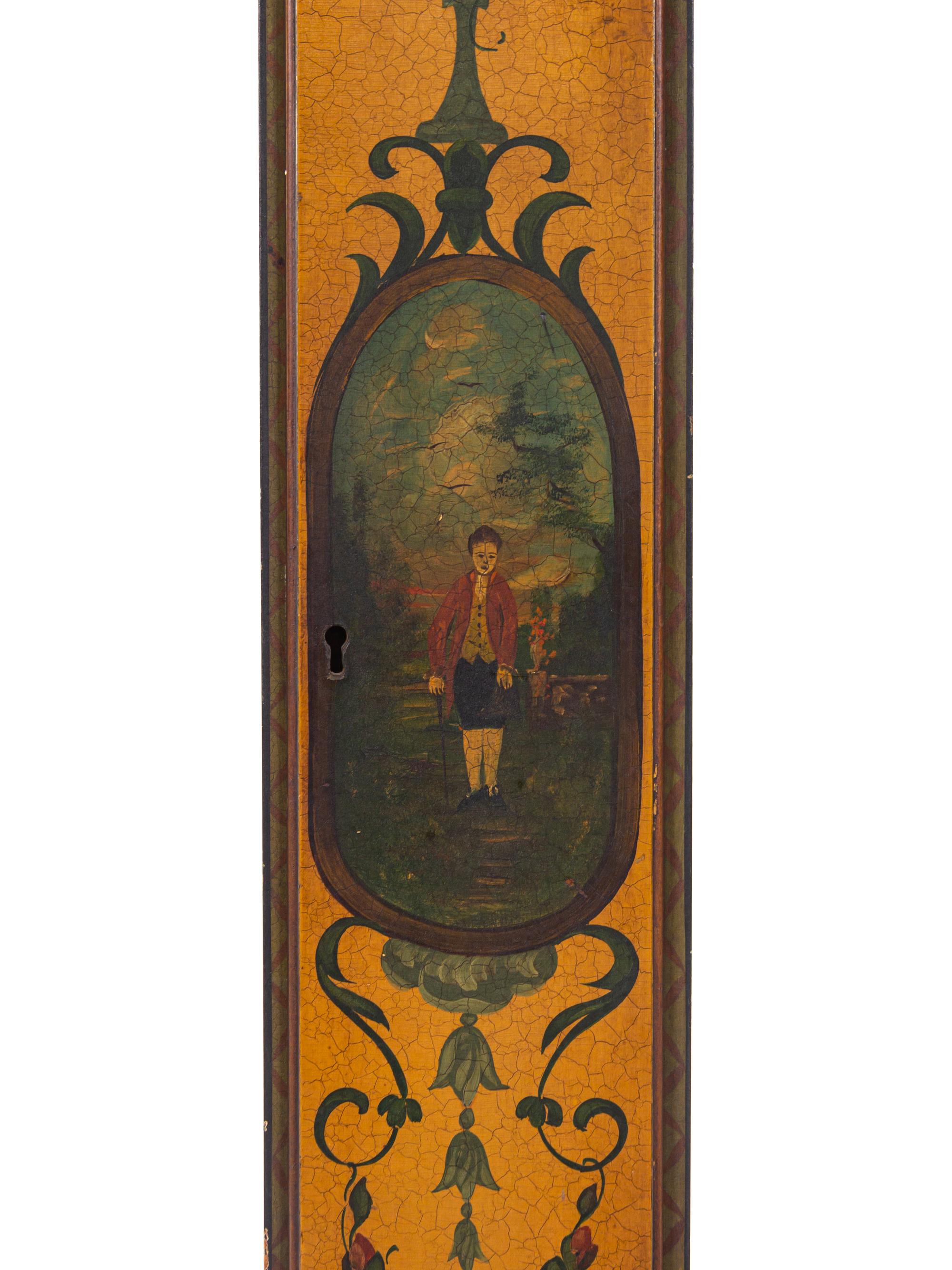 A Painted Mahogany Grandmother Clock — Colonial Mfg. Co., Zeeland Michigan
