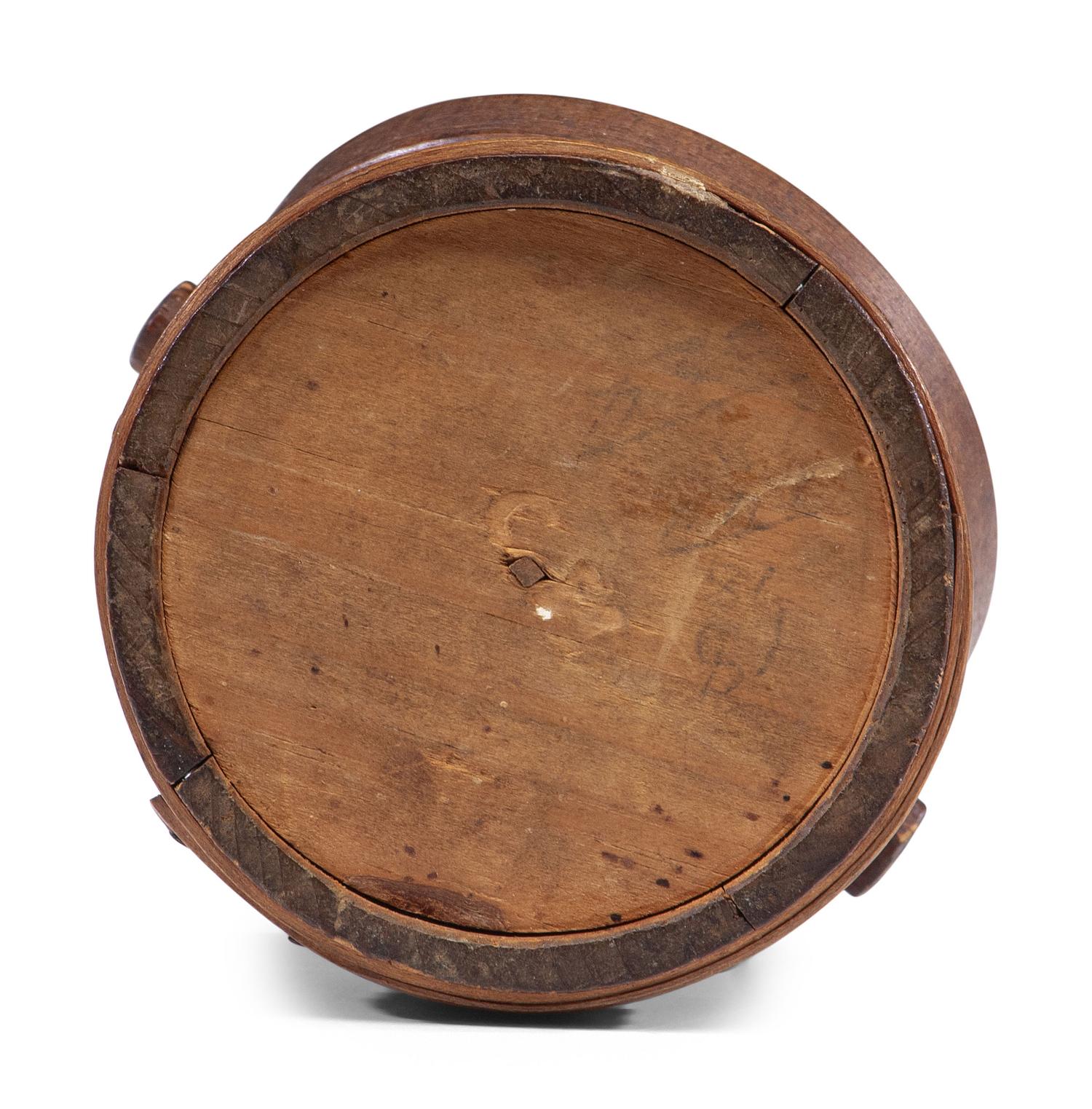 A Miniature Lidded Firkin