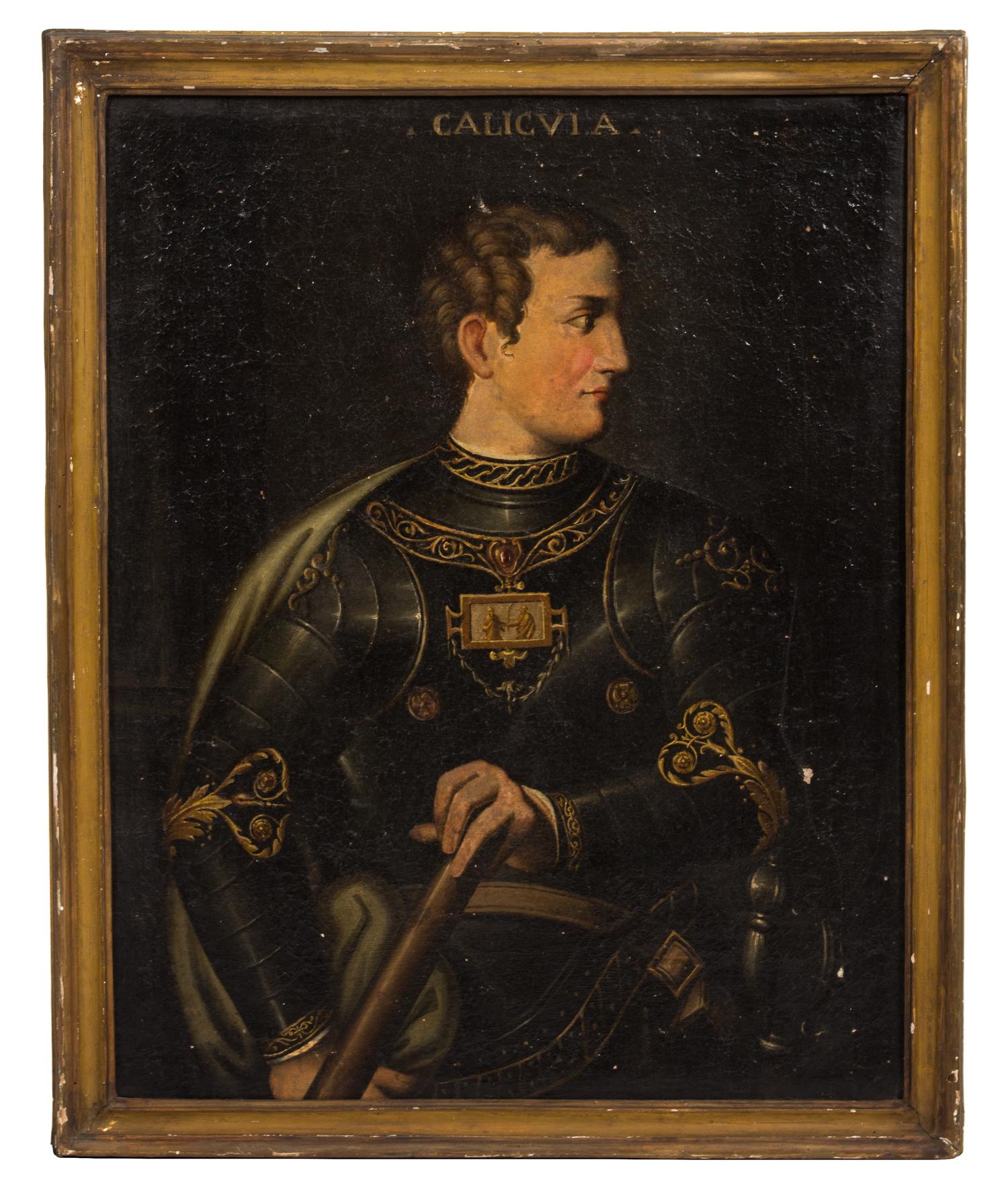 After Tiziano Vecellio, called Titian, (18th Century), Portraits of the Roman Emperors Tiberius (42 BC - 37 AD) and Caligula (12 AD - 4