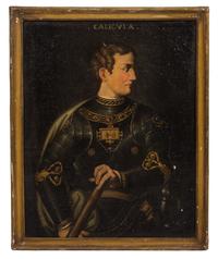 After Tiziano Vecellio, called Titian, (18th Century), Portraits of the Roman Emperors Tiberius (42 BC - 37 AD) and Caligula (12 AD - 4