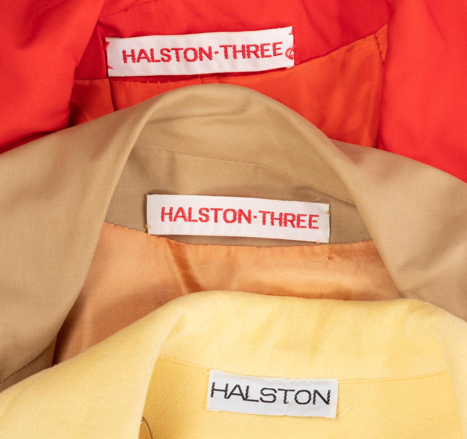 Four Halston Long Jackets, 1970-1980s