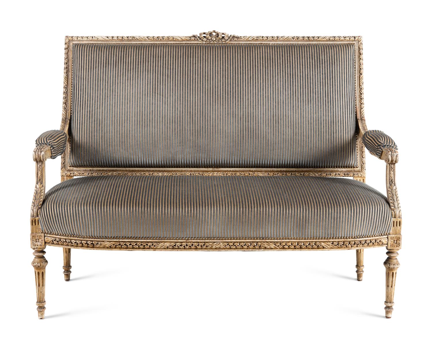 A Louis XVI Style Painted Settee