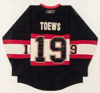A Jonathan Toews Signed Autograph Chicago Blackhawks Hockey Jersey Display,