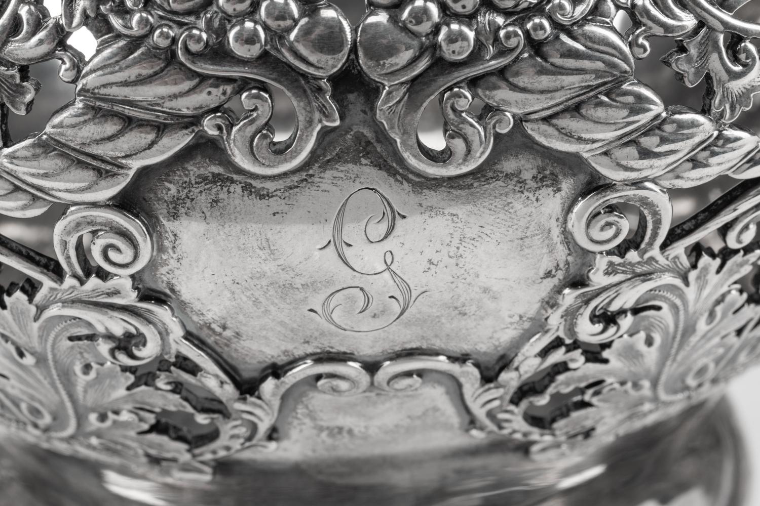 An American Silver Vase with Reticulated Rim