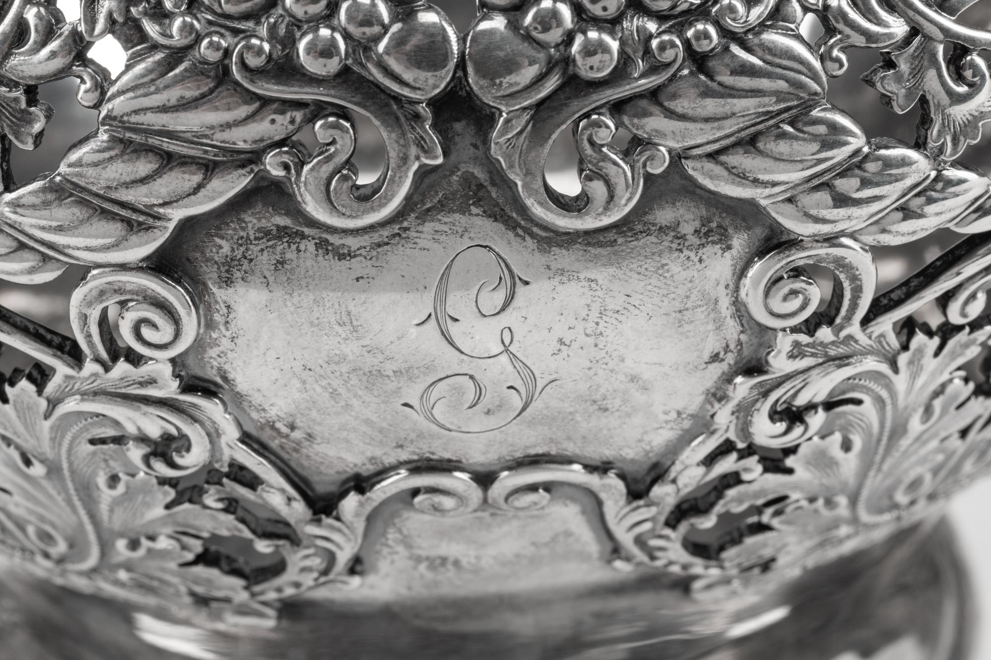 An American Silver Vase with Reticulated Rim