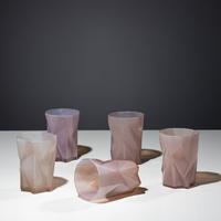 Set of five Ruba Rombic glasses Consolidated Lamp and Glass Co. USA, 1931
