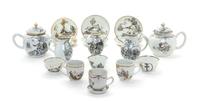 An Assembled Chinese Export Porcelain Tea Service Height of teapot 5 1/2 inches. — 18TH/19TH CENTURY