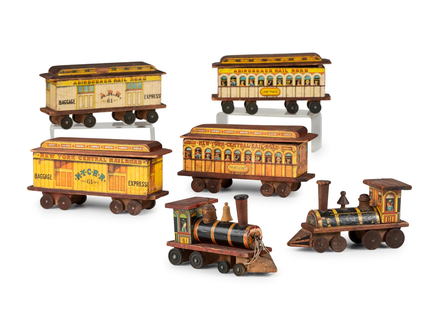 An R. Bliss Manufacturing Adirondack Rail Road Train Set