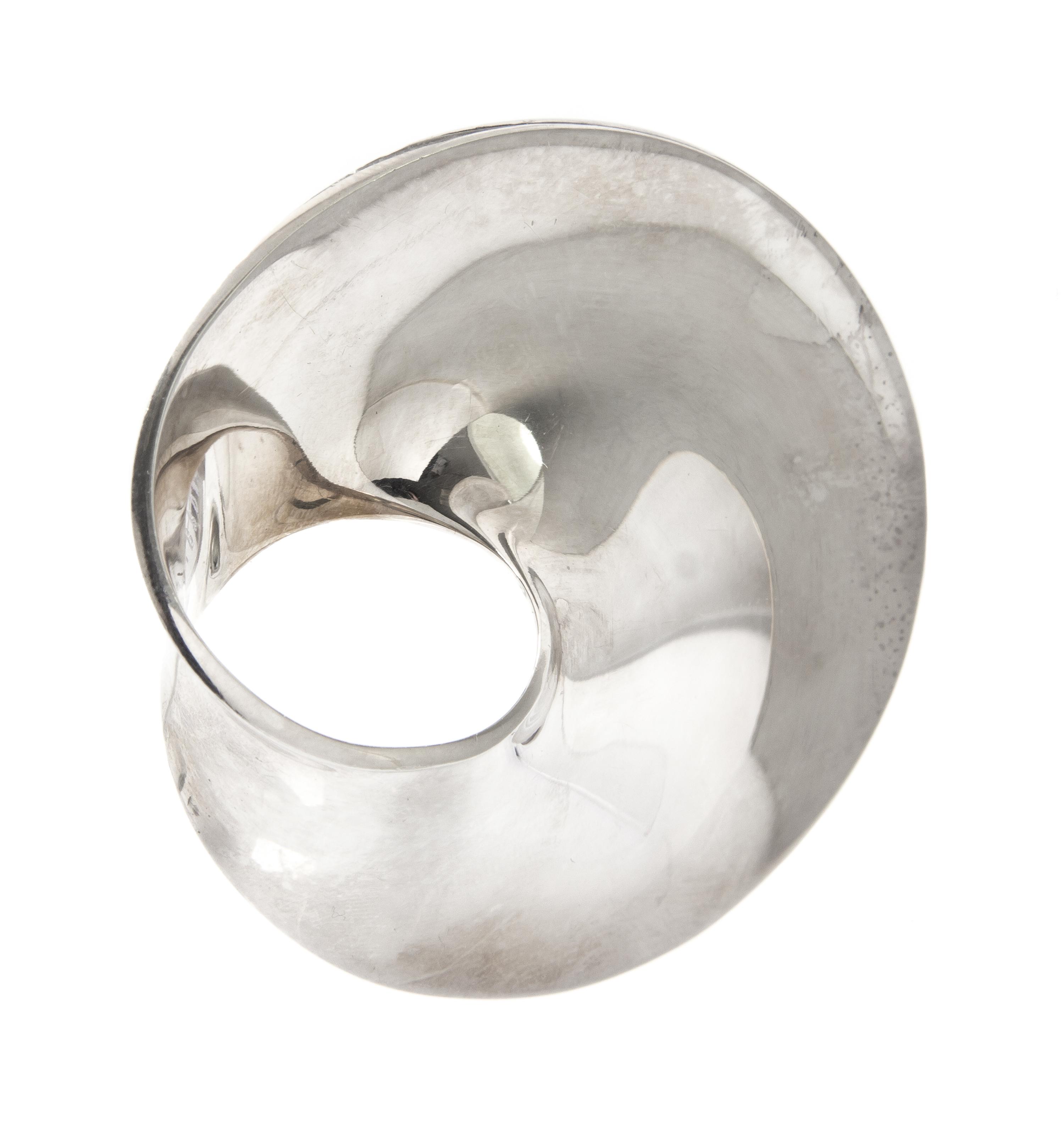 A Sterling Silver Sculptural Brooch, Torun Bülow-Hübe for Georg Jensen, 30.00 dwts.