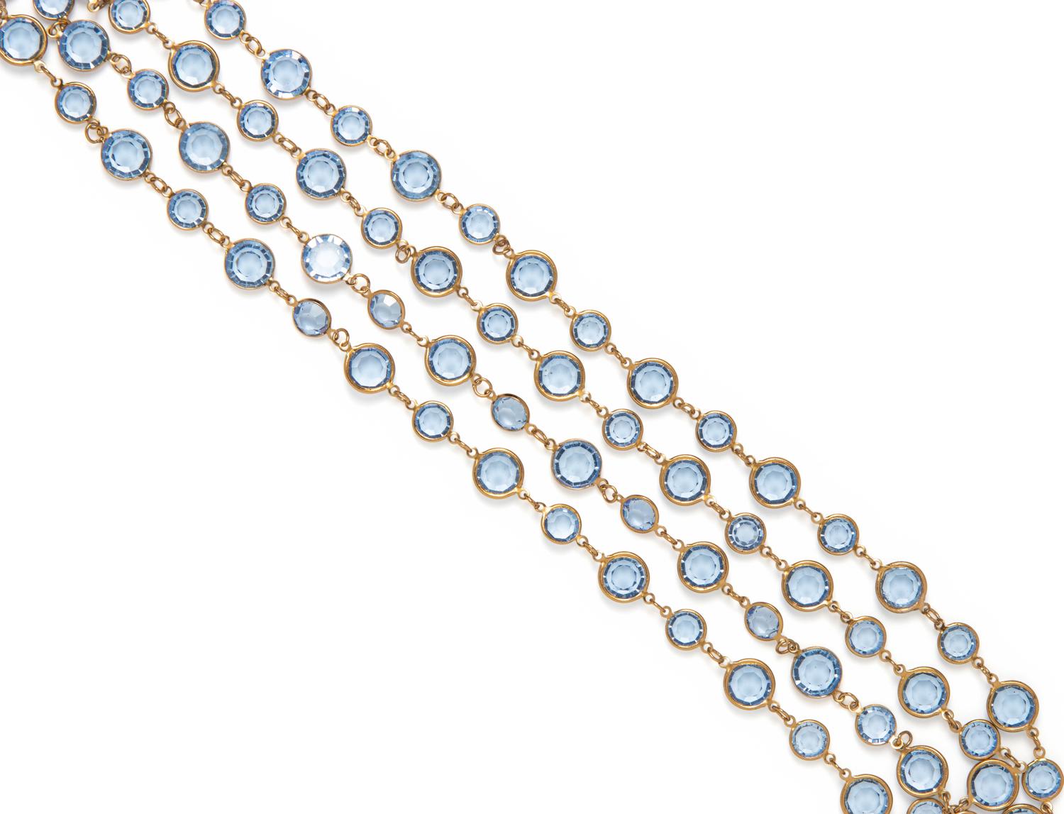 Chanel, Blue Glass Sautoir, 1981