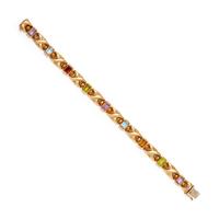 YELLOW GOLD AND MULTIGEM BRACELET