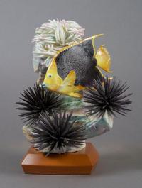 A Royal Worcester Rock Beauty Fish, Height 9 1/2 inches.