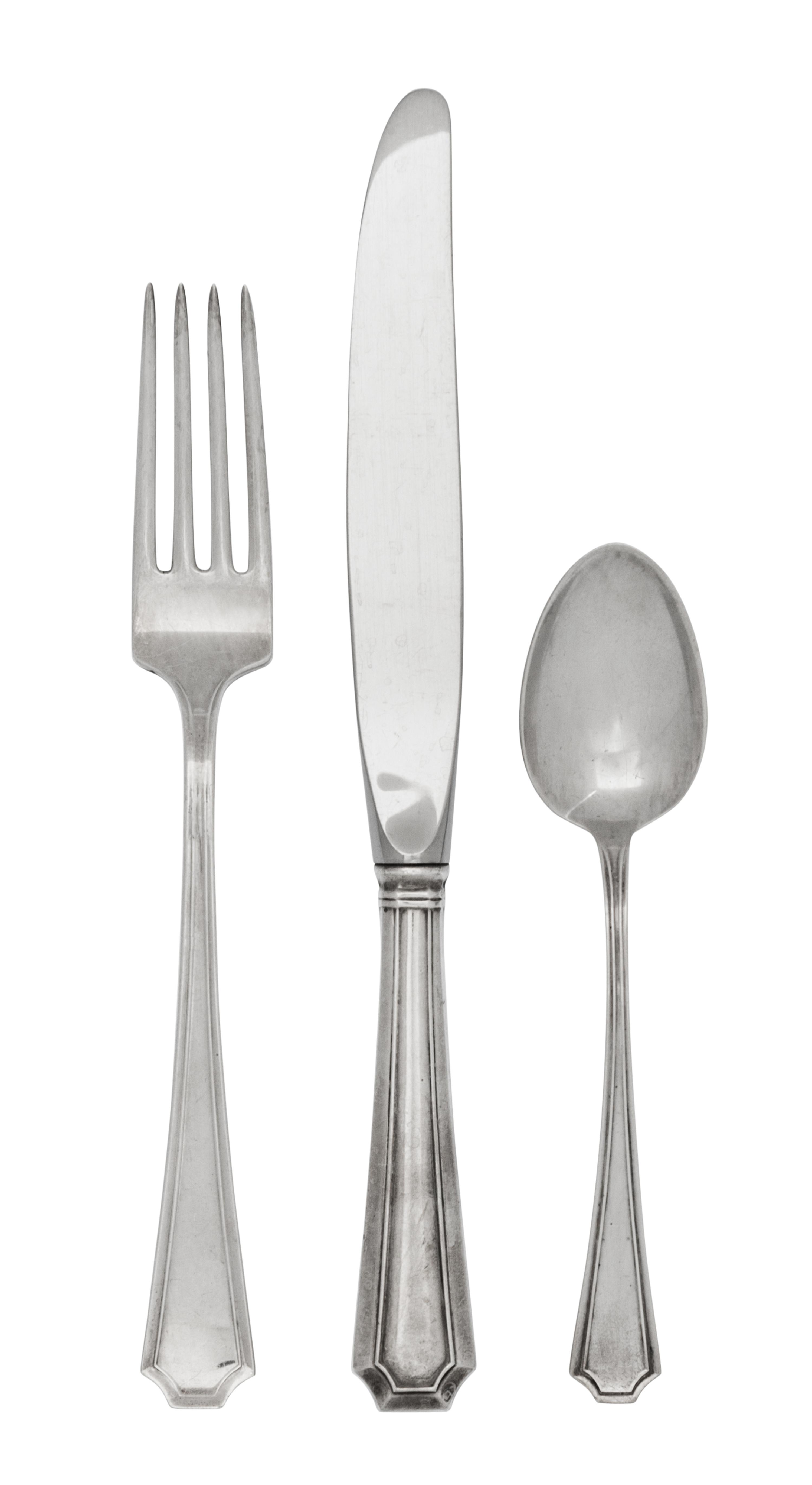 A Group of American Silver Flatware, Gorham Mfg. Co., Providence, RI, Fairfax pattern, comprising: 8 dinner forks 8 dessert forks 8 tea