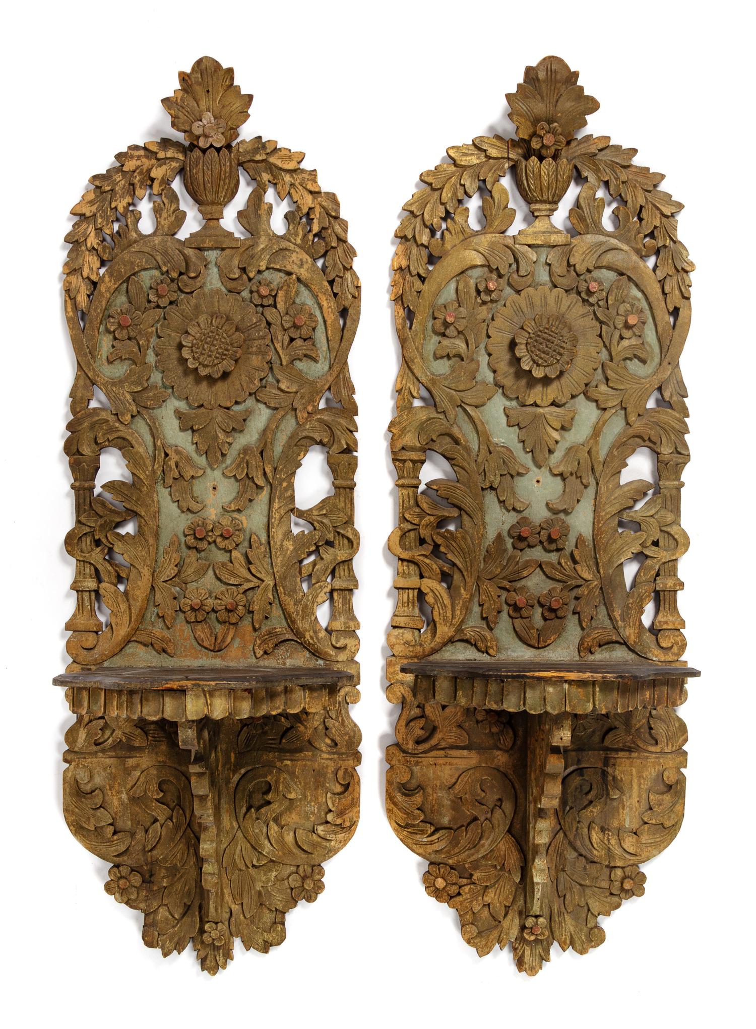 A Pair of Ottoman Carved Turban Stands ( Kavukluk )
