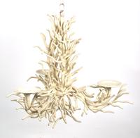 A Painted Metal Coral-Form Chandelier Height 18 inches.