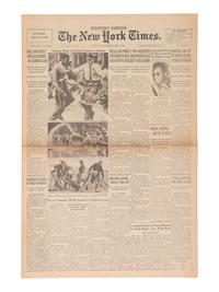 [CIVIL RIGHTS]. New York Times . 5 issues featuring headlines covering milestones of the 1950s-1960s.