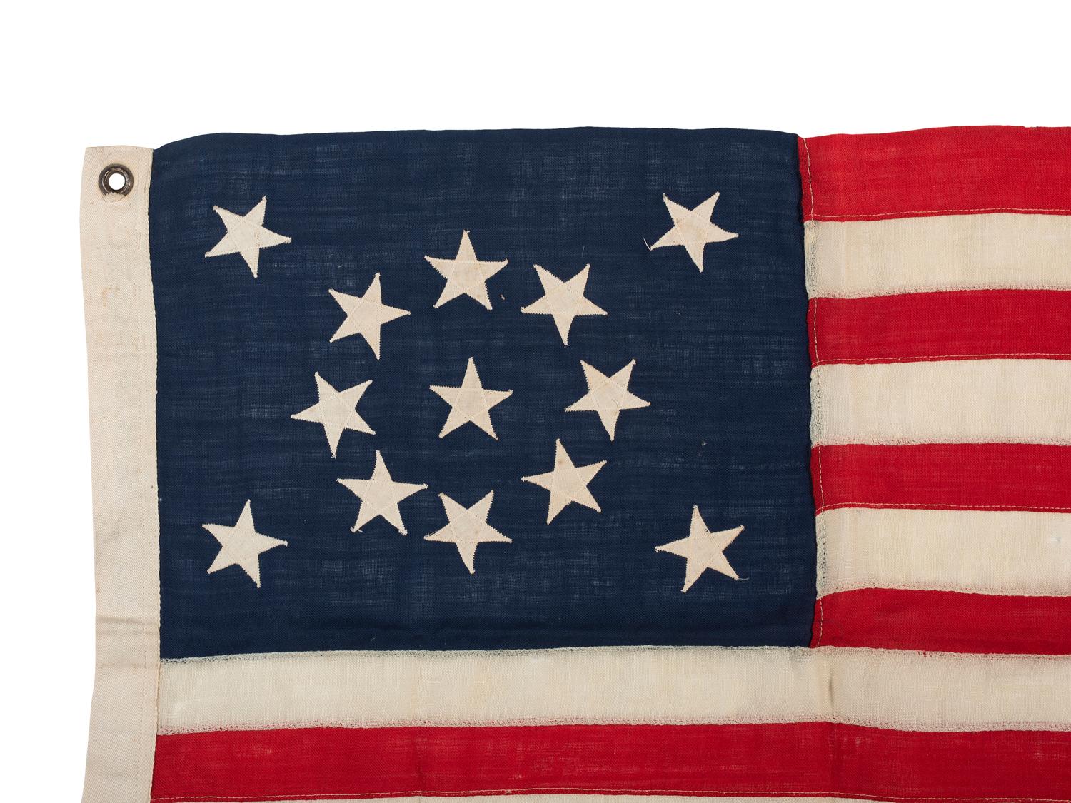 [FLAGS]. 13-star American Centennial flag. Ca 1876 or after.