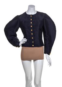 A Chanel Navy Taffeta Jacket,
