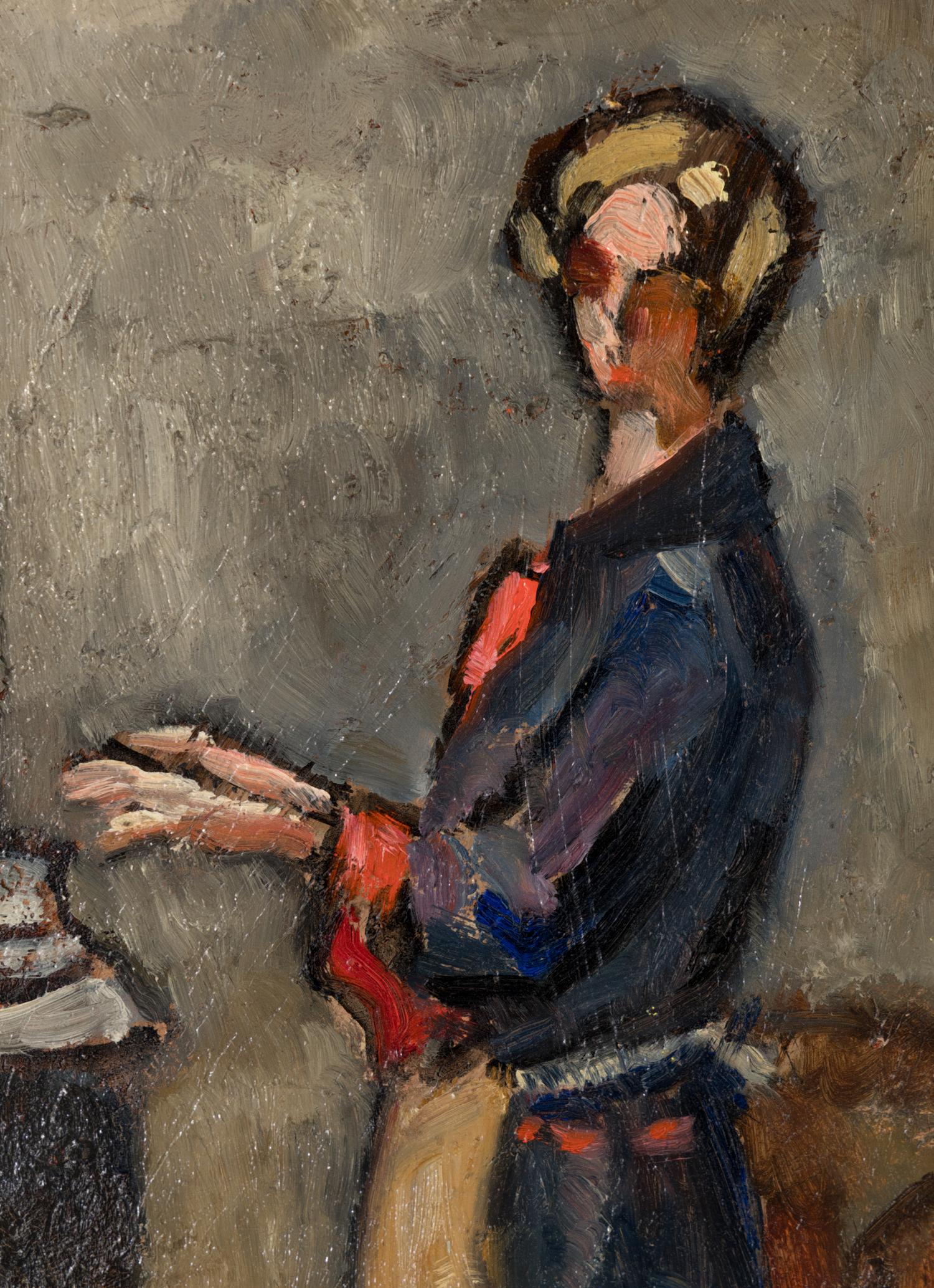 Femme Se Chauffant Près Du Poêle , 1933