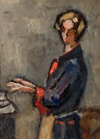 Femme Se Chauffant Près Du Poêle , 1933