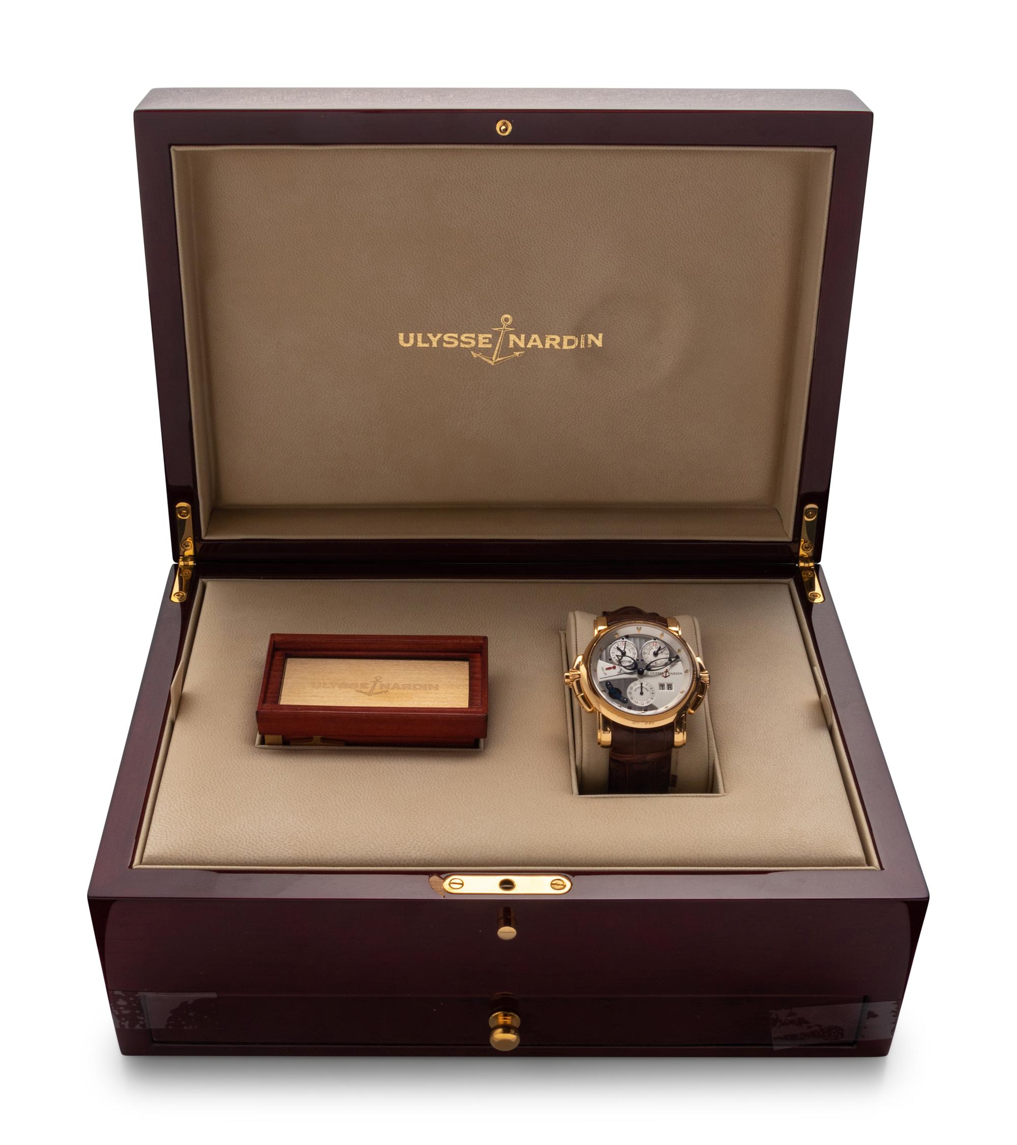 ULYSSE NARDIN, REF. 666-88 18K YELLOW GOLD 'SONATA' WATCH