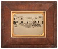 [CIVIL WAR]. Full plate ambrotype of the interior of Fort Marion. Saint Augustine, Florida: ca 1860s.