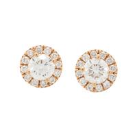 TIFFANY & CO., ROSE GOLD AND DIAMOND 'SOLESTE' STUD EARRINGS