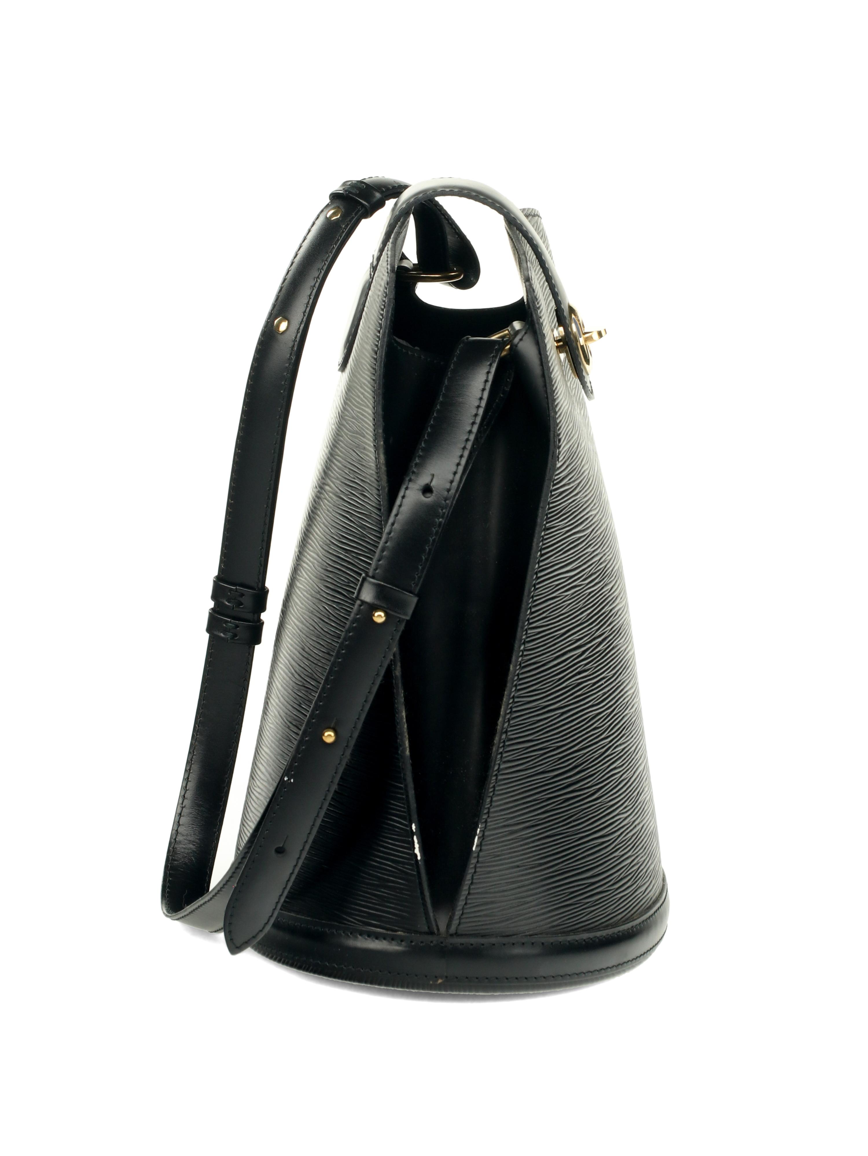 Louis Vuitton Black Epi Leather Cluny Bag