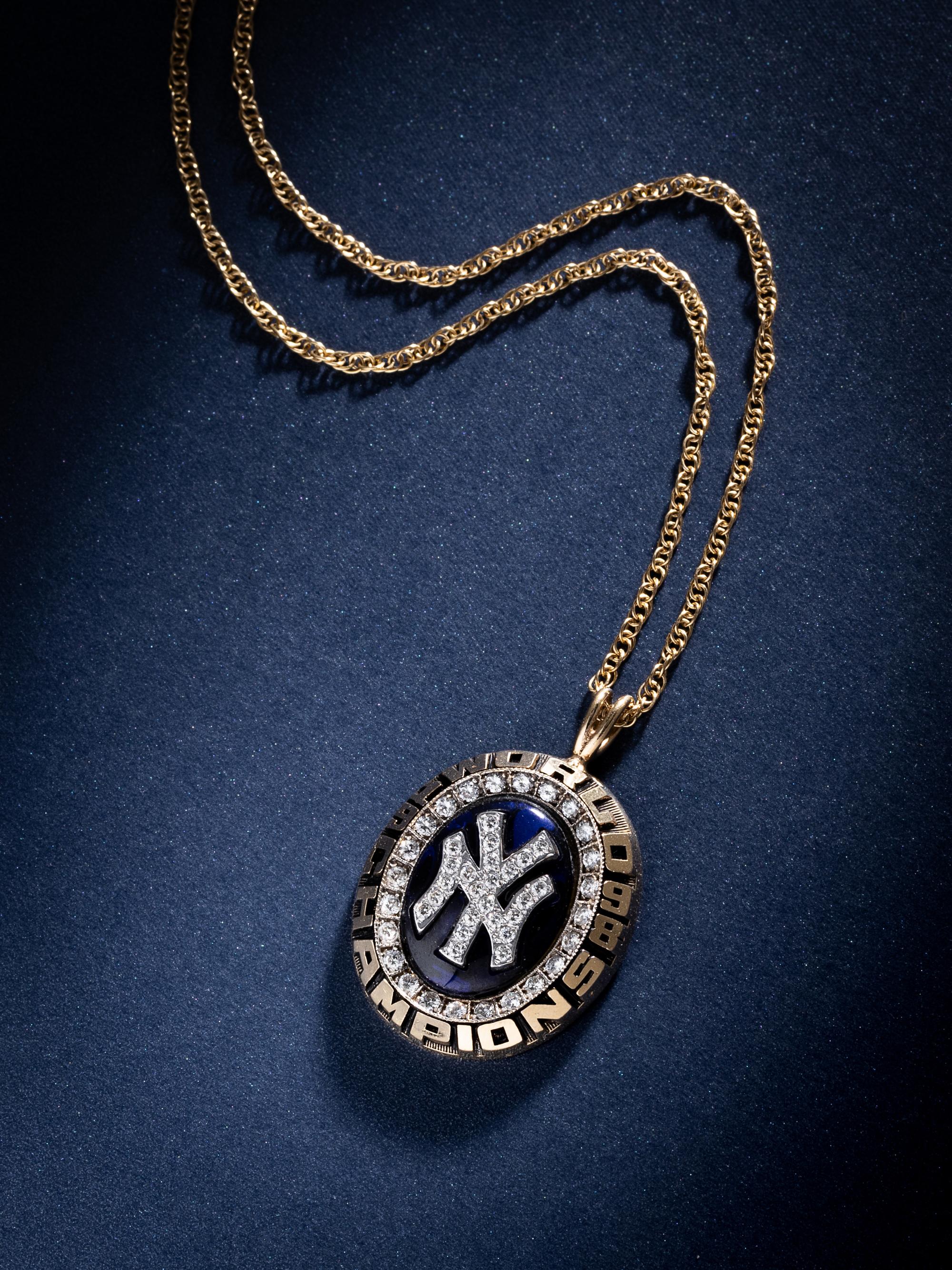 A 1998 New York Yankees World Series Champion Pendant — Gifted by Owner George Steinbrenner to His Sister, Susan Norpell