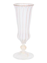 A Set of Murano Glass Champagne Flutes and Dessert Plates