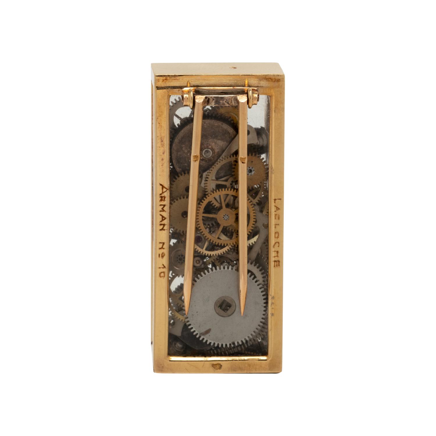 ARMAN (ARMANDO FERNANDEZ), LACLOCHE, WATCH PARTS BROOCH