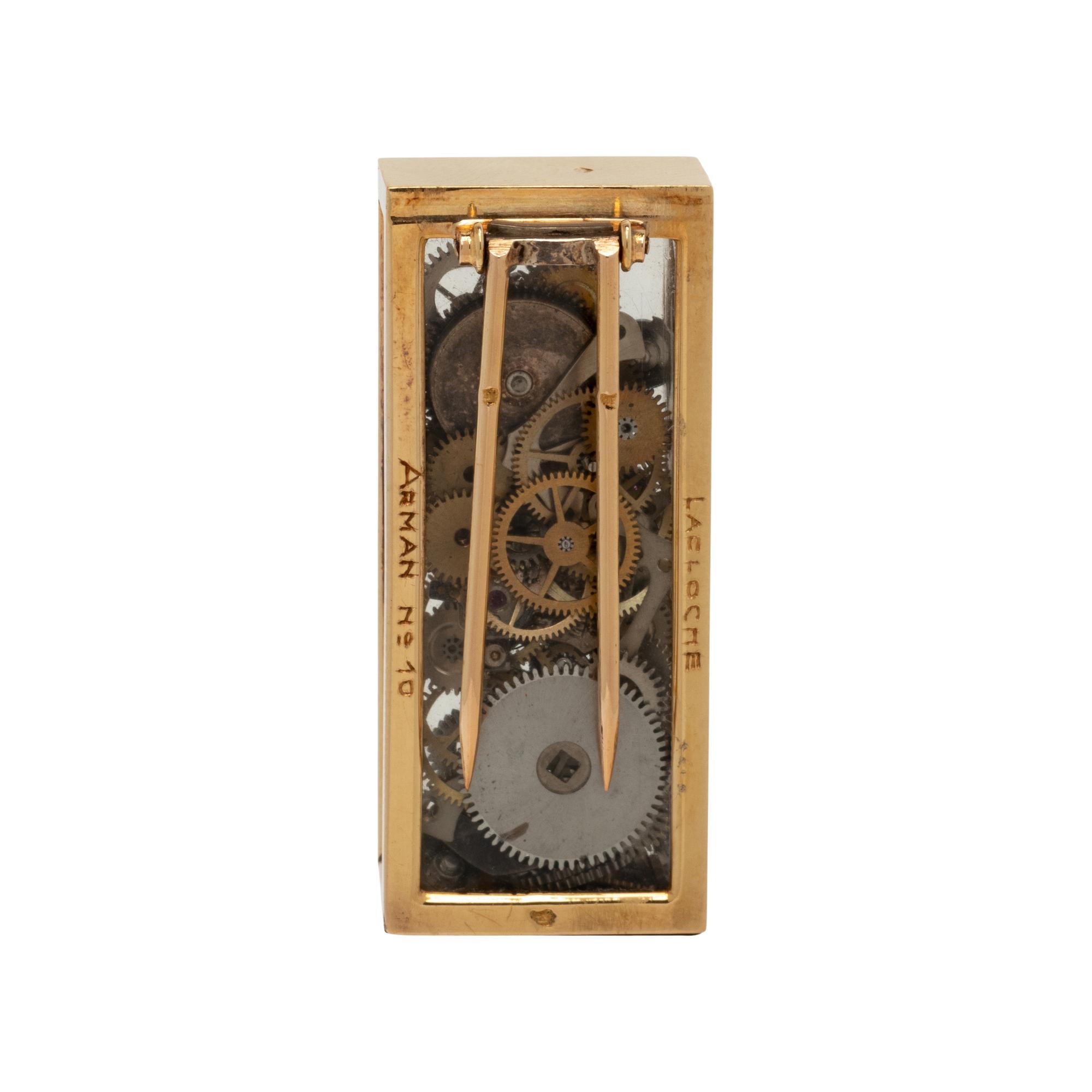 ARMAN (ARMANDO FERNANDEZ), LACLOCHE, WATCH PARTS BROOCH