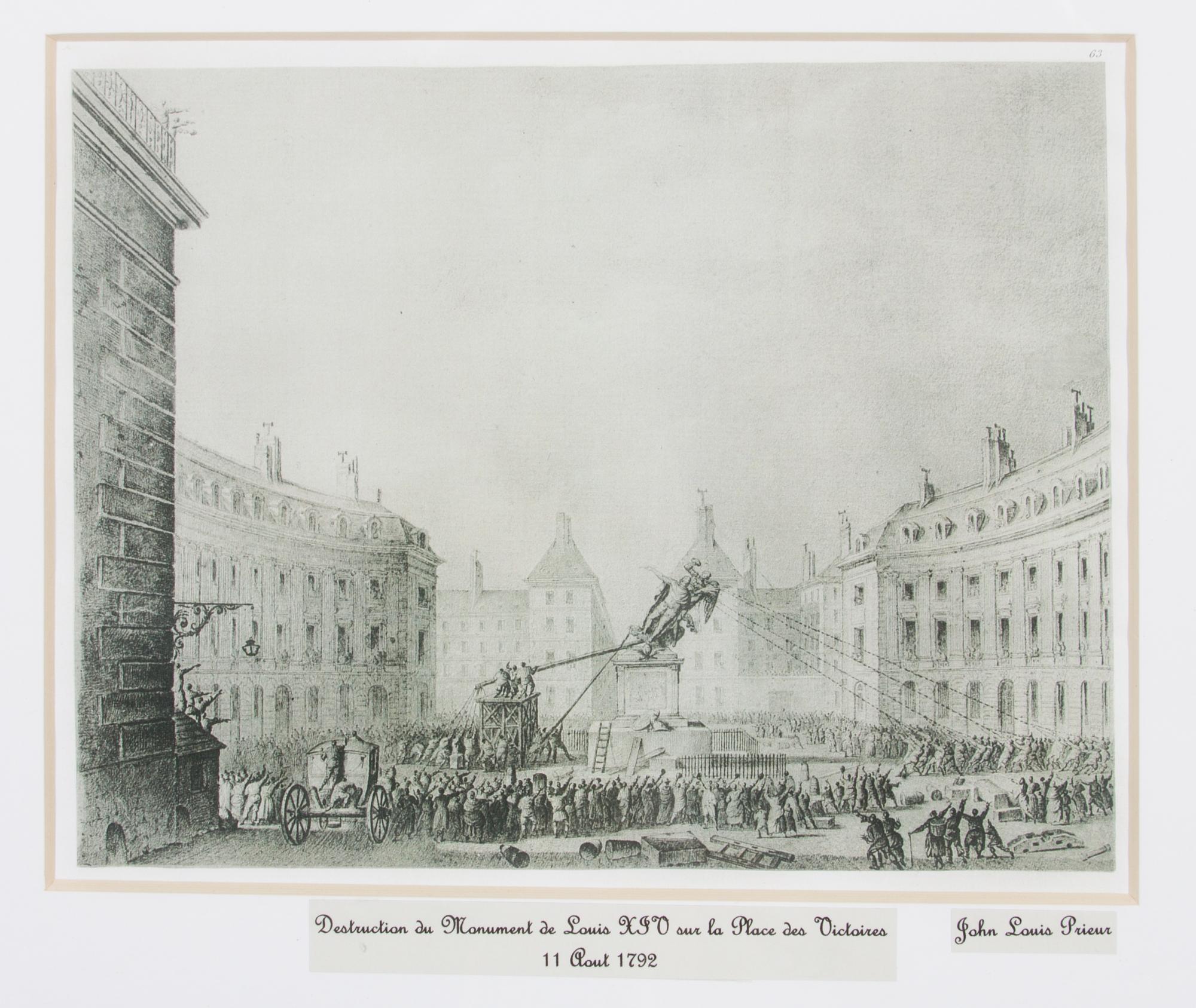 Jean Louis Prieur, (French, 1759-1795), Six works depicting French historical scenes.