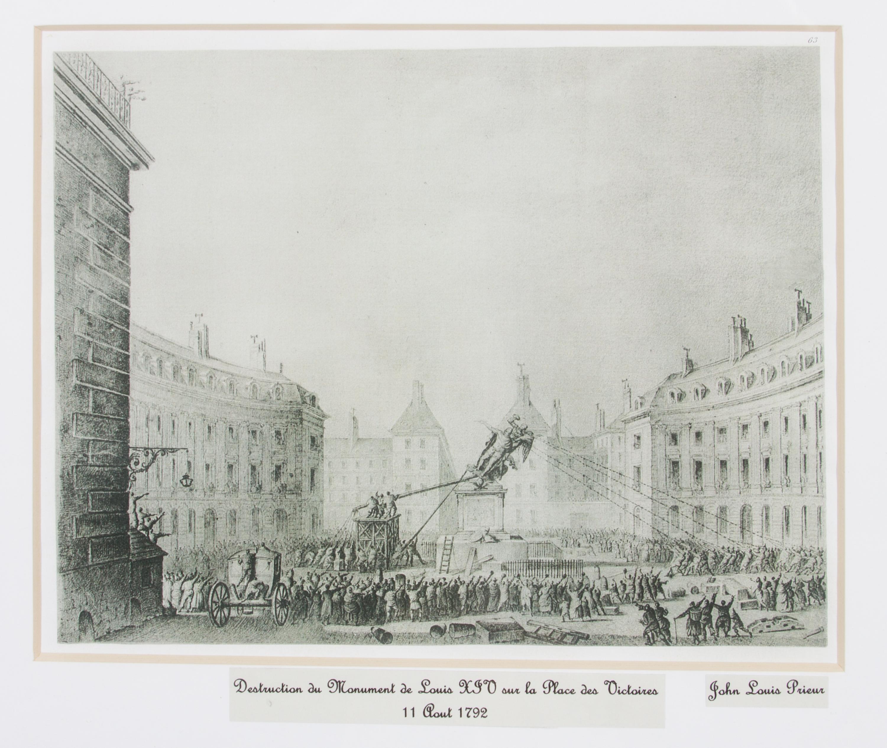 Jean Louis Prieur, (French, 1759-1795), Six works depicting French historical scenes.
