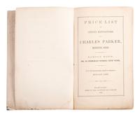 Price List of Articles Manufactured by Charles Parker . Hartford, CT: Case, Lockwood and Company, 1862.