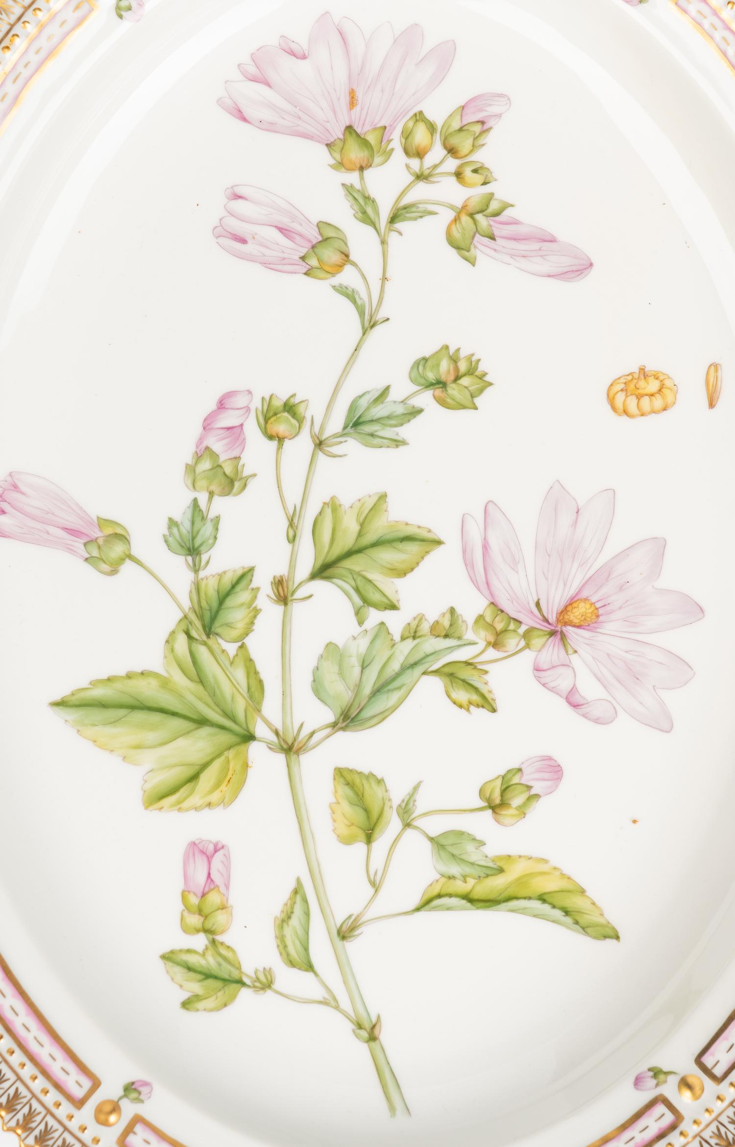 A Royal Copenhagen Flora Danica Porcelain Covered Tureen and Platter