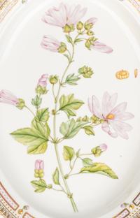 A Royal Copenhagen Flora Danica Porcelain Covered Tureen and Platter