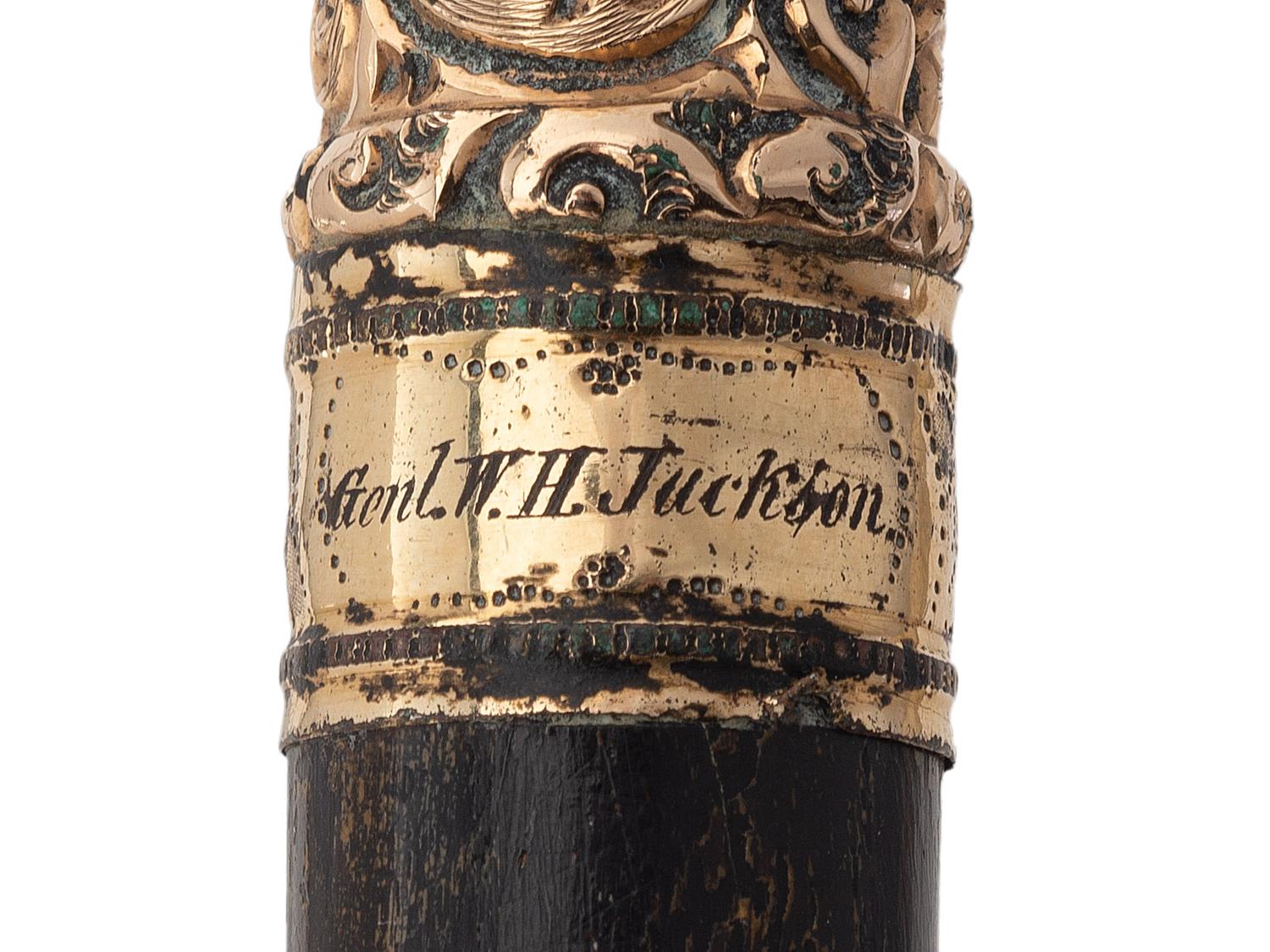[CIVIL WAR]. Presentation cane identified to Confederate cavalry officer General William H. Jackson.