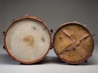 Four Paper and Paint Decorated Drums