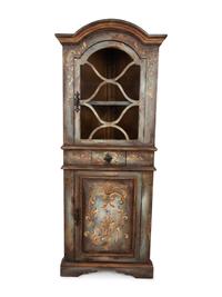 A Venetian Style Painted Corner Cabinet — 20TH CENTURY