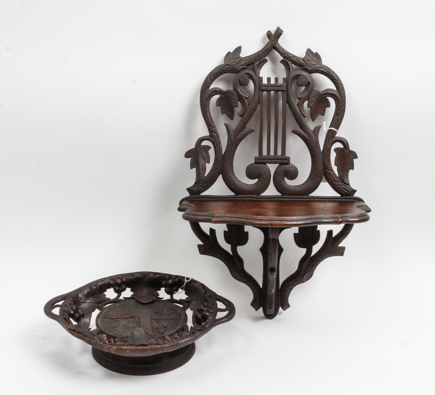 Two Black Forest Carved Articles Height of first 19 1/2 inches. — 19TH/20TH CENTURY