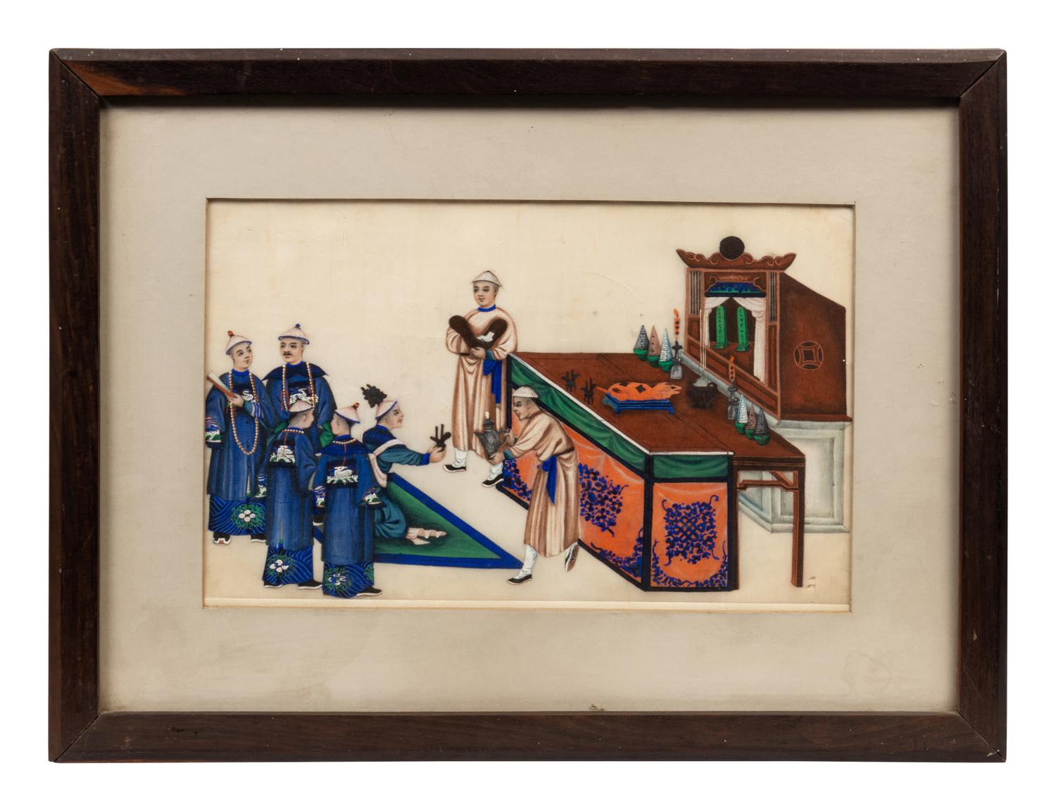 A Group of Twelve Chinese Export Pith Paintings