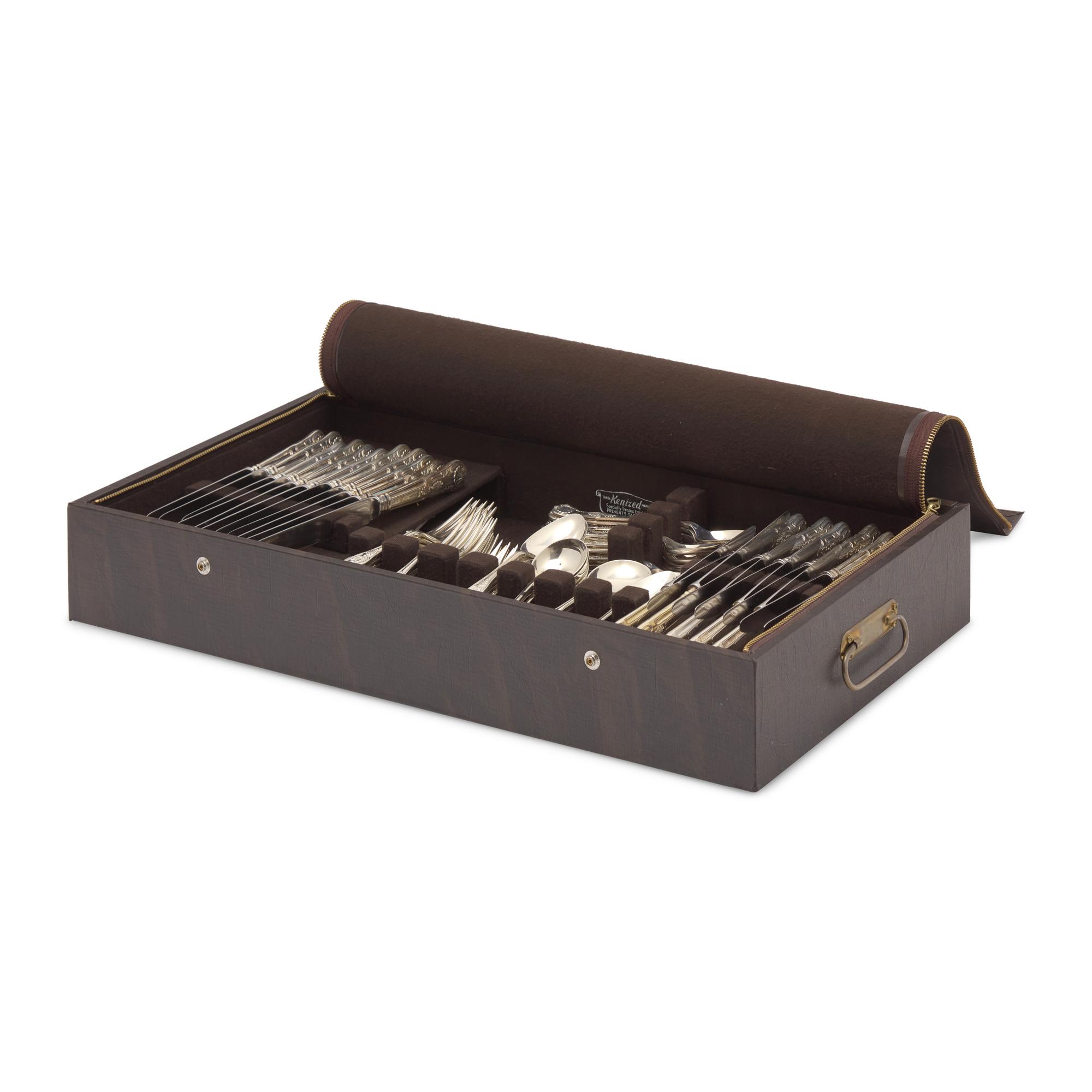 An Assembled English Silver Flatware Service