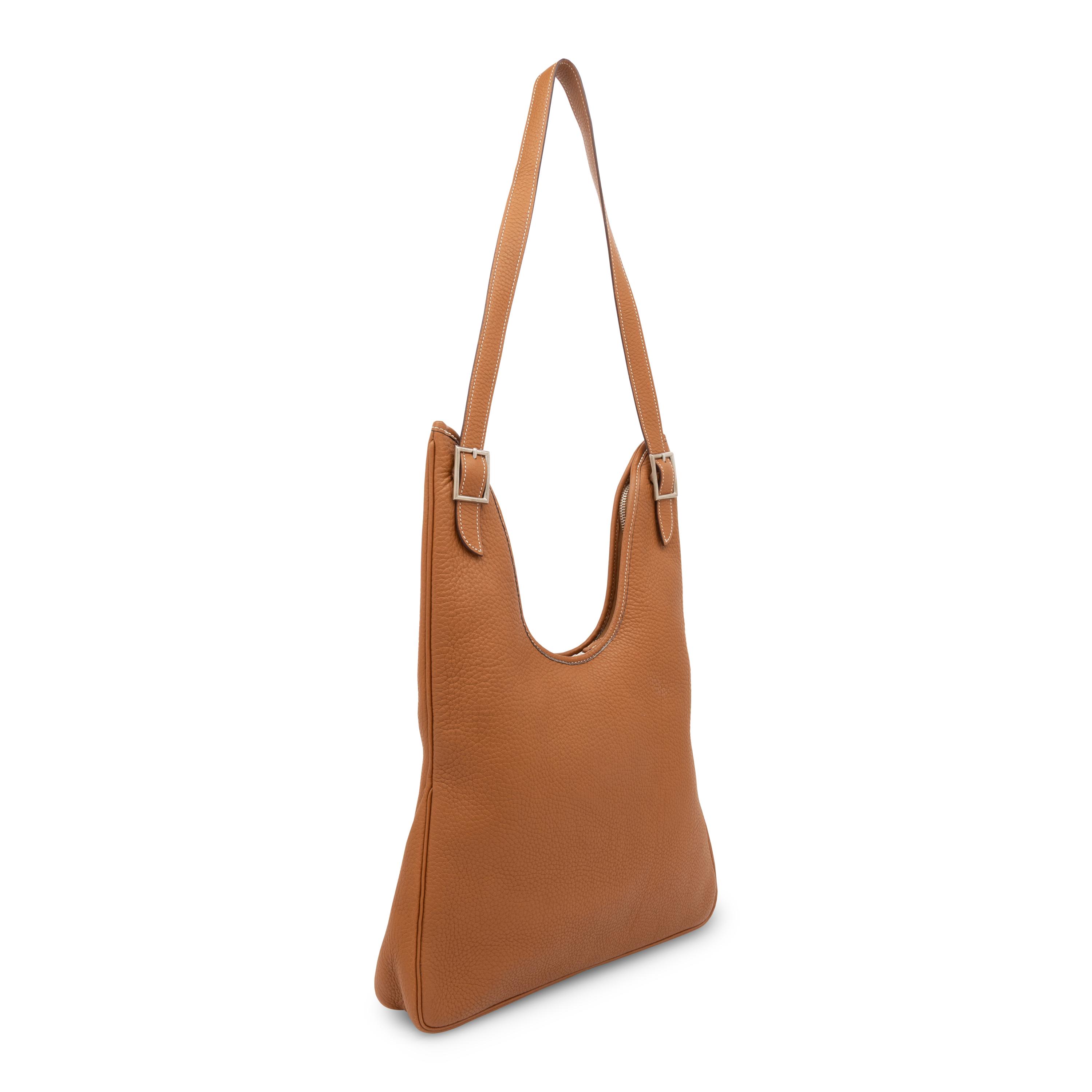 Hermès, Massai PM Tote in Gold Clemence