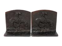 End of the Trail Bronze Bookends