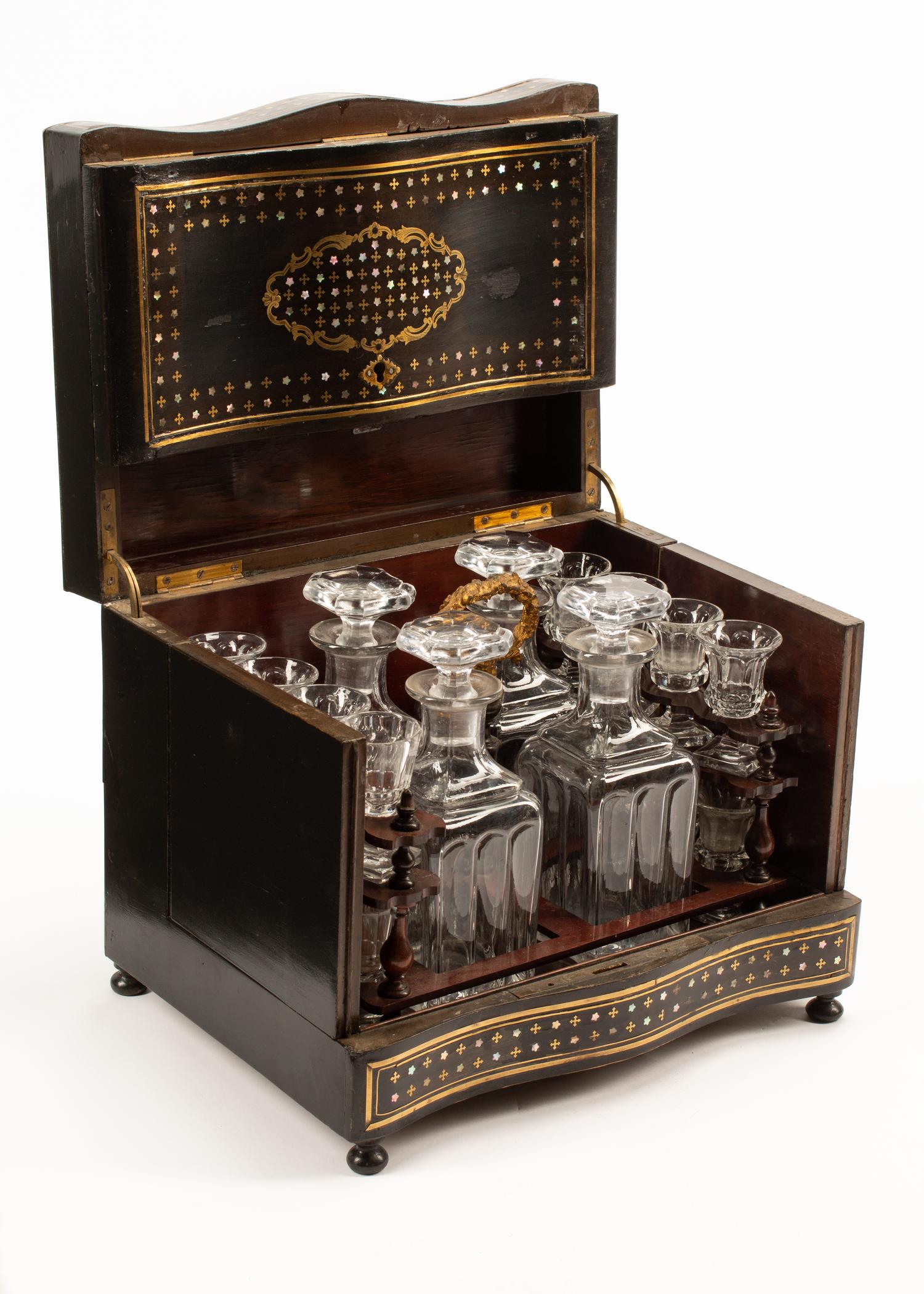 A Napoleon III Marquetry Cave a Liqueur