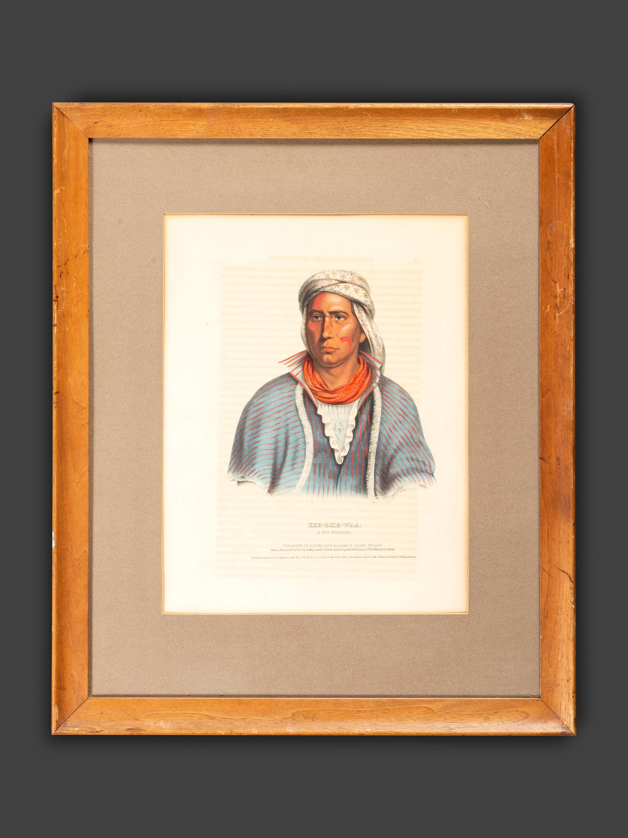 Four Hand-Colored Lithographs by McKenney and Hall