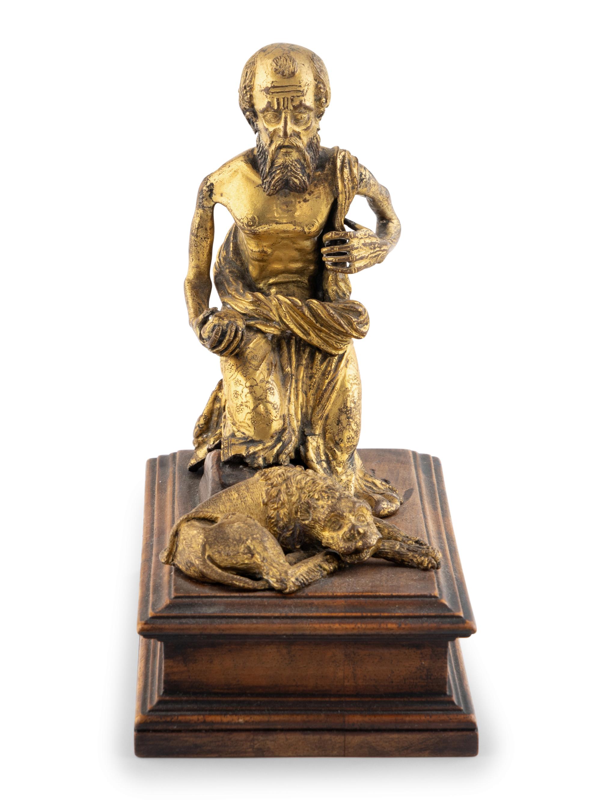 A Gilt-Bronze Group of St. Jerome