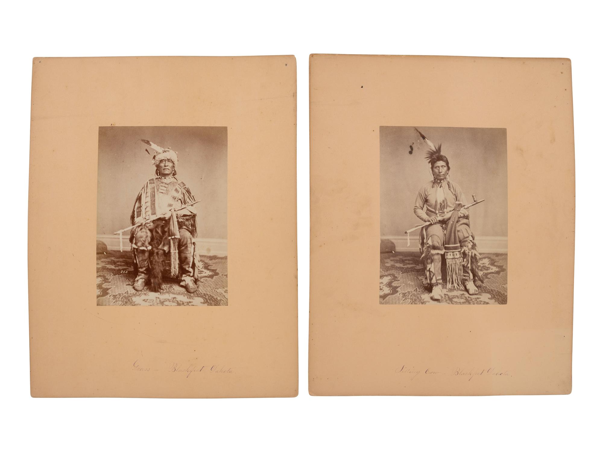 SHINDLER, Antonio Zeno (1823-1899), photographer. A group of 6 albumen photographs of Yankton Sioux Indians. [Washington, DC, 1867].