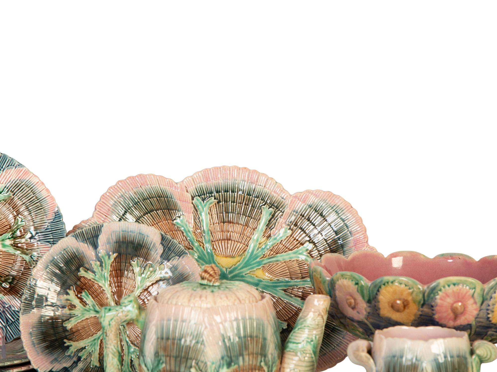 A 14-Piece Group of Griffin, Smith & Hill Majolica Table Articles — 19th Century